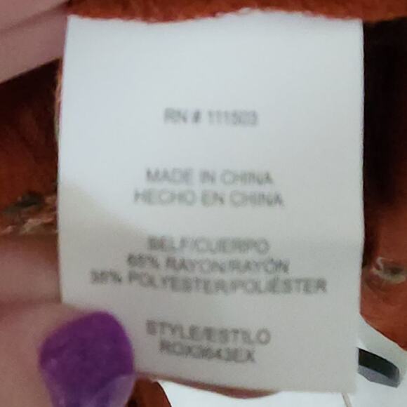 Anthropologie x fig & flower‎ embroidered floral button down shirt plus size 3X - Picture 5 of 8